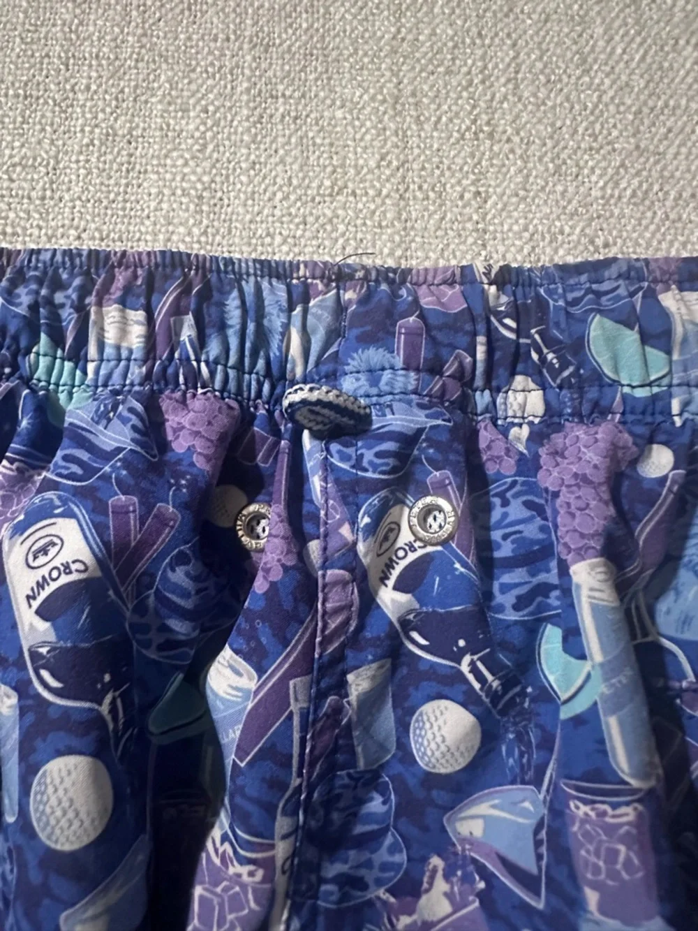 PETER MILLAR Seaside Transfusion Boom Boom Swim Trunk Short Whimsical Chic Men M